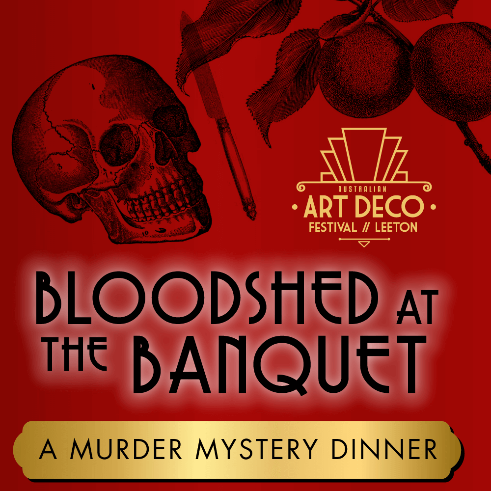 art deco festival past event banner bloodshed at the banquet 2022