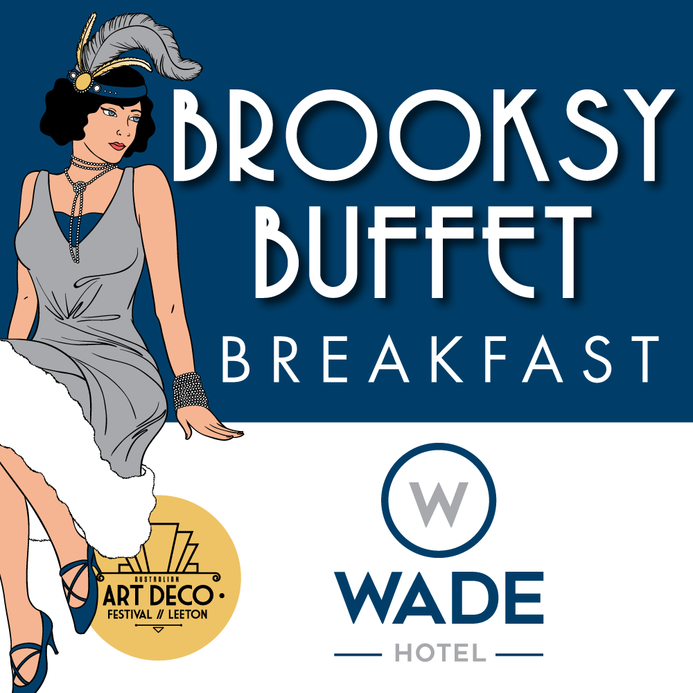 art deco festival past event banner brooksy buffet breakfast wade hotel 2022