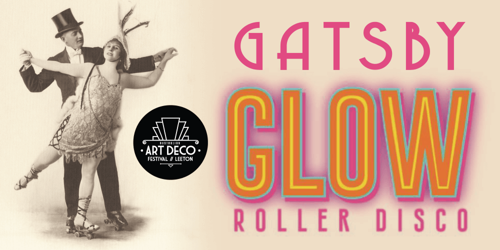 art deco festival past event banner gatsby glow roller disco