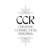 logo for aadf sponsor ccr creative connection riverina black on white
